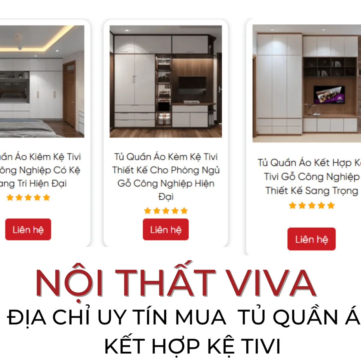 Tủ Quần Áo Kết Hợp Kệ Tivi Tủ Quần Áo Kết Hợp Kệ Tivi