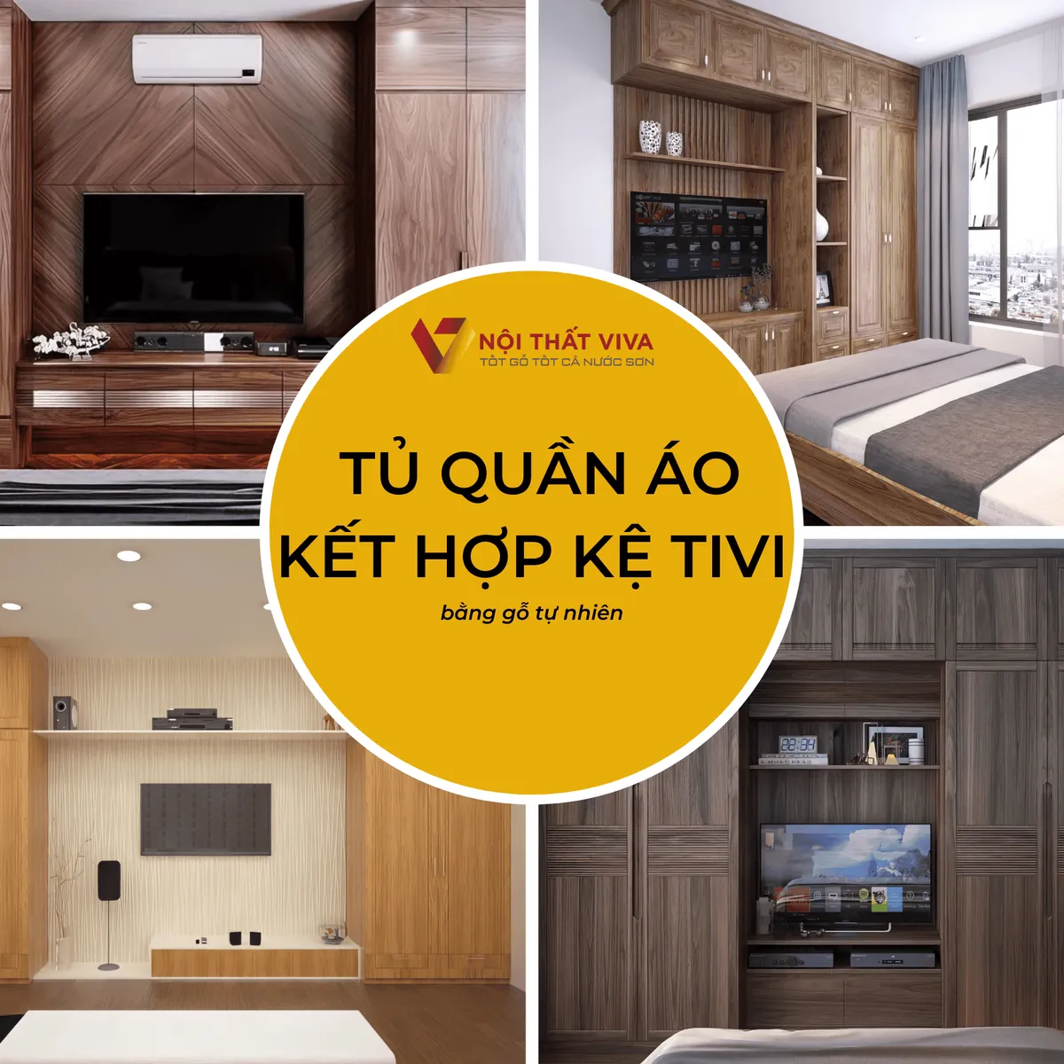 Tủ Quần Áo Kết Hợp Kệ Tivi Tủ Quần Áo Kết Hợp Kệ Tivi