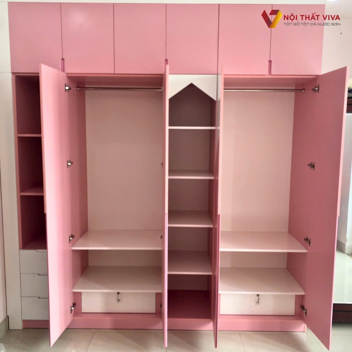 Top 20+ Mẫu Tủ Quần Áo Cho Bé Gái Màu Hồng Đẹp Siêu Dễ Thương 02/2026