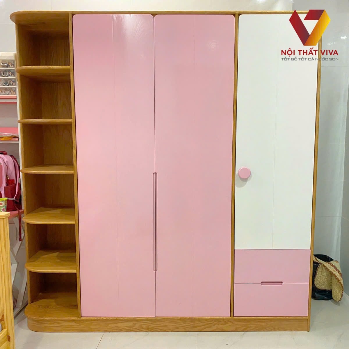 Top 20+ Mẫu Tủ Quần Áo Cho Bé Gái Màu Hồng Đẹp Siêu Dễ Thương 02/2026