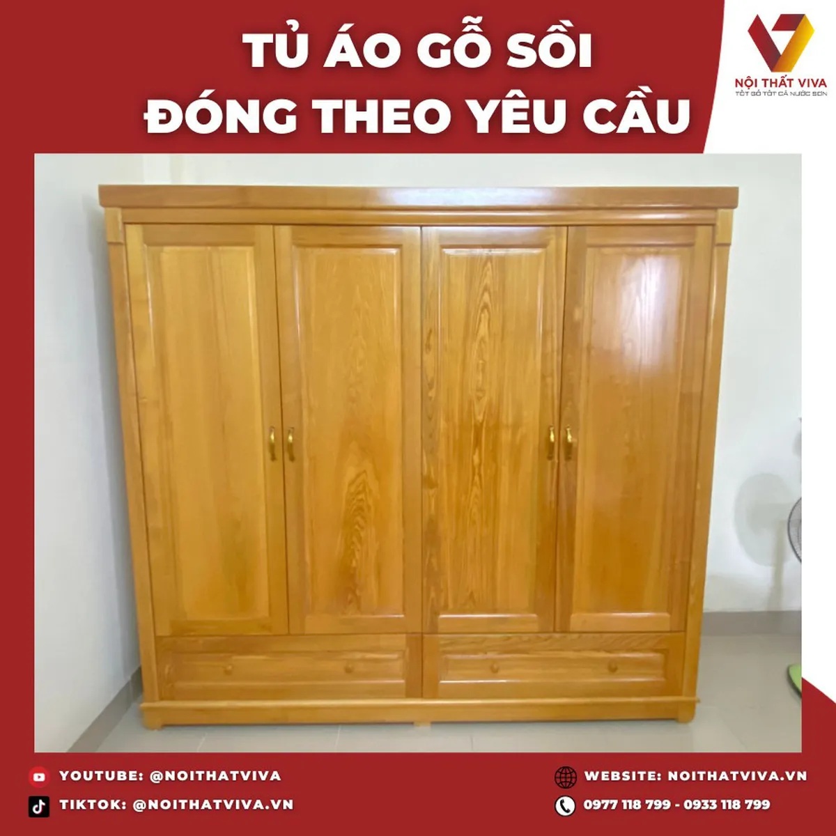 Tủ Quần Áo Gỗ Sồi Tủ Quần Áo Gỗ Sồi