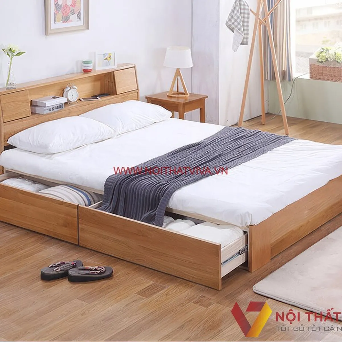 5 Giường Gỗ Sồi Có Ngăn Kéo Đẹp, Hợp Xu Hướng Thiết Kế, Decor Nội Thất 5 Giường Gỗ Sồi Có Ngăn Kéo Đẹp, Hợp Xu Hướng Thiết Kế, Decor Nội Thất