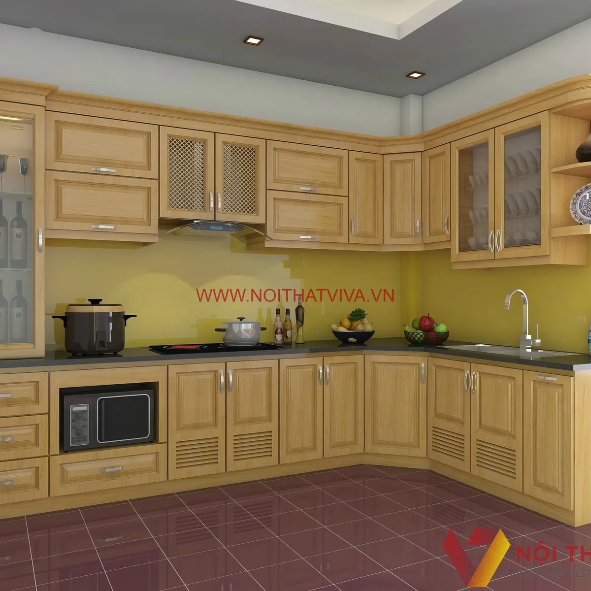 Tủ Bếp Gỗ Tự Nhiên Tủ Bếp Gỗ Tự Nhiên