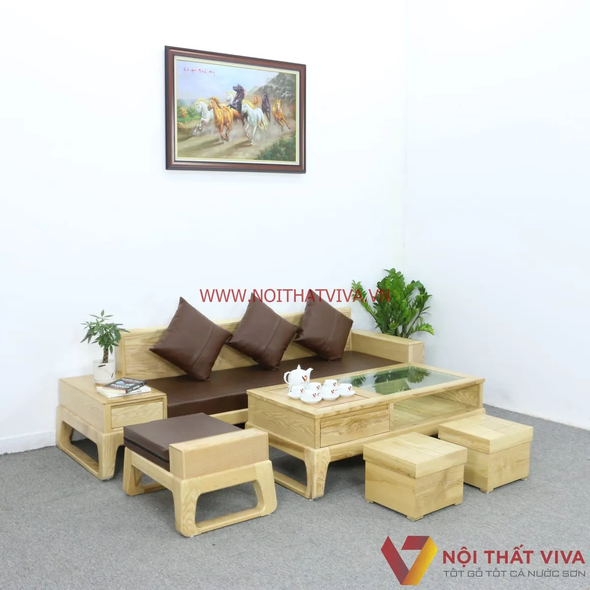 Bàn ghế gỗ sồi Nga phòng khách chất lượng cao cấp, tinh tế trong kiểu dáng Bàn ghế gỗ sồi Nga phòng khách chất lượng cao cấp, tinh tế trong kiểu dáng