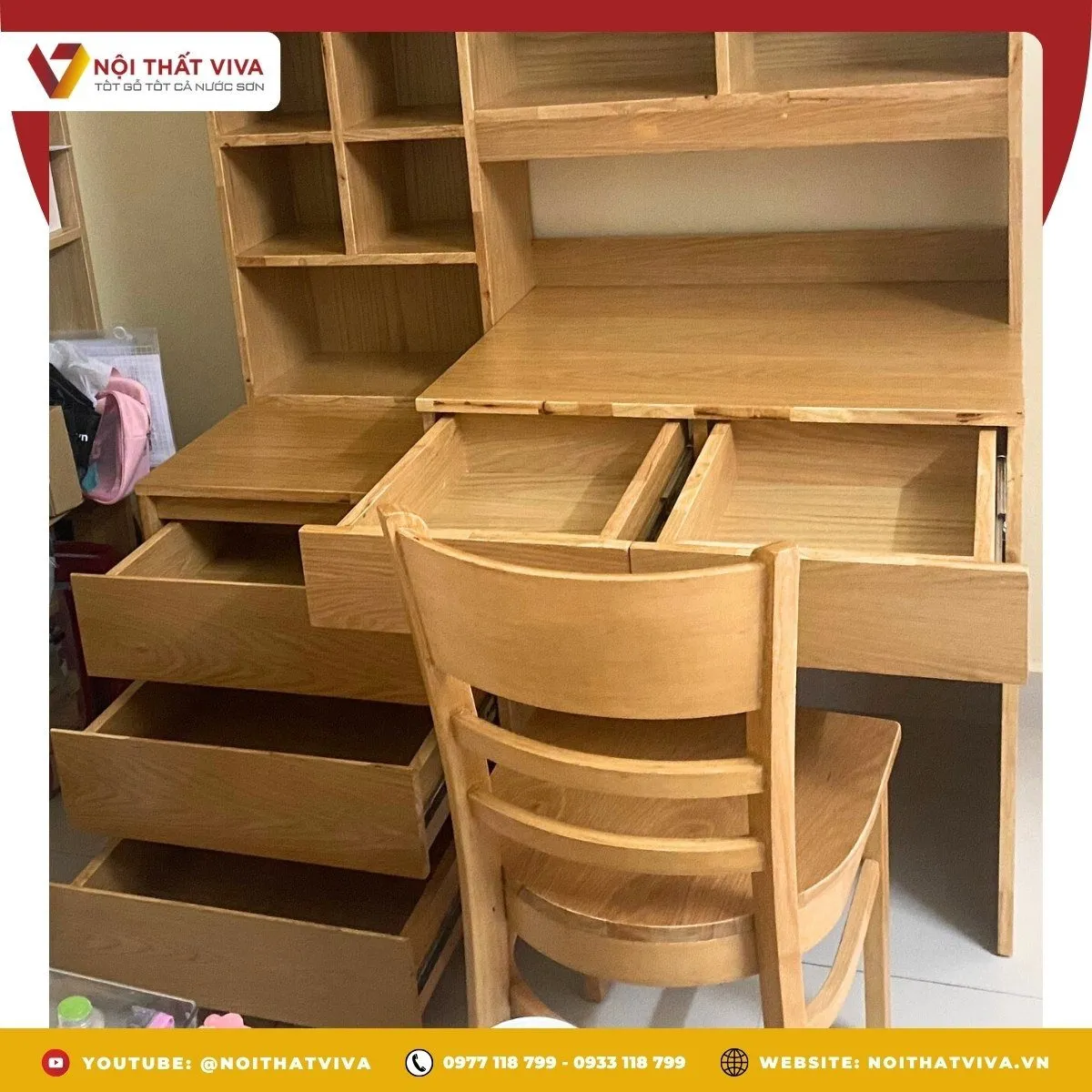 Bàn học gỗ tự nhiên – 3 mẫu cần thiết và mẹo chọn chuẩn theo độ tuổi Bàn học gỗ tự nhiên – 3 mẫu cần thiết và mẹo chọn chuẩn theo độ tuổi