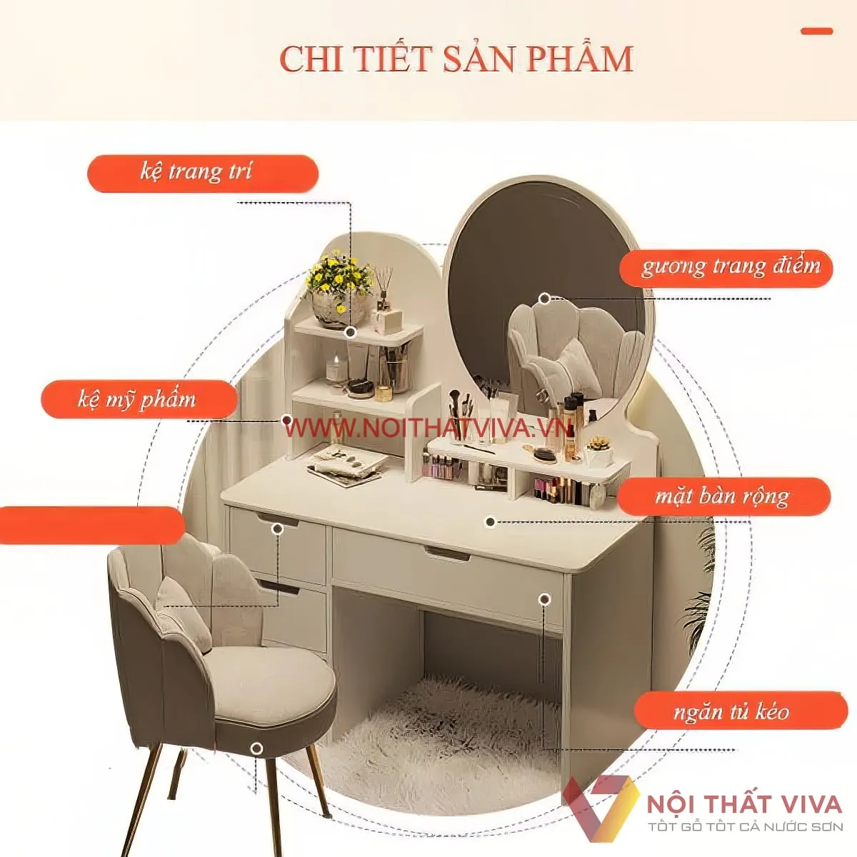 Bàn Trang Điểm Gỗ Công Nghiệp Bàn Trang Điểm Gỗ Công Nghiệp
