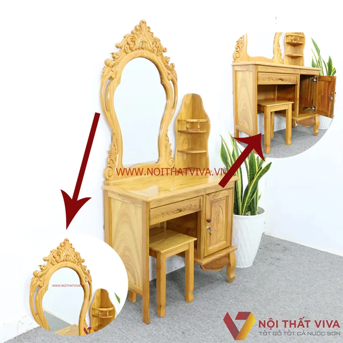 Bàn Trang Điểm Gỗ Tự Nhiên Bàn Trang Điểm Gỗ Tự Nhiên