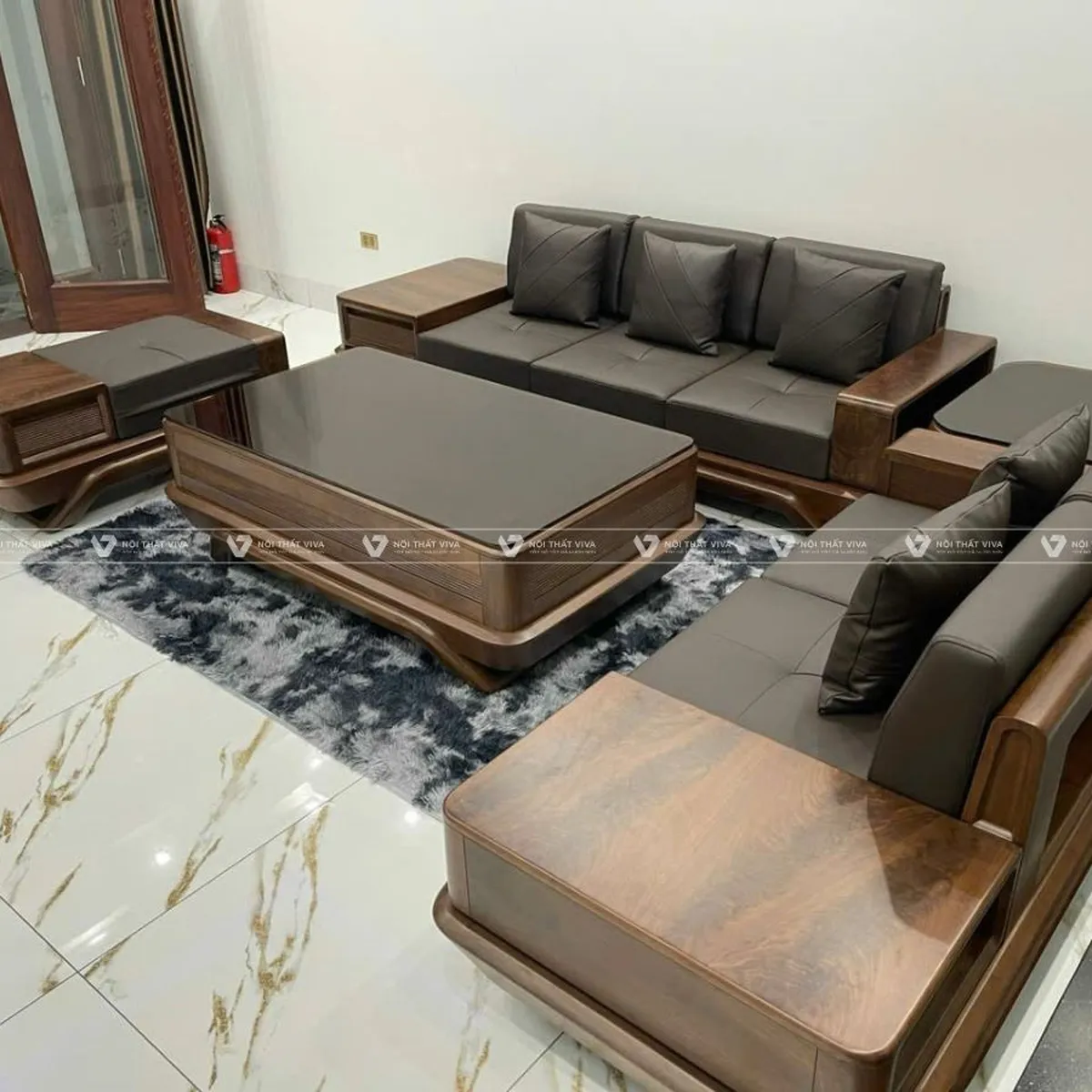 Báo giá 10+ bộ sofa gỗ óc chó hiện đại, cao cấp cho phòng khách Báo giá 10+ bộ sofa gỗ óc chó hiện đại, cao cấp cho phòng khách