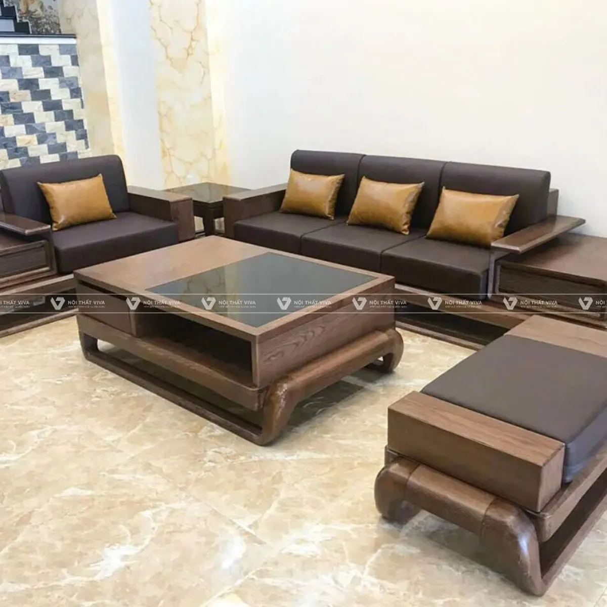 Báo giá 10+ bộ sofa gỗ óc chó hiện đại, cao cấp cho phòng khách Báo giá 10+ bộ sofa gỗ óc chó hiện đại, cao cấp cho phòng khách