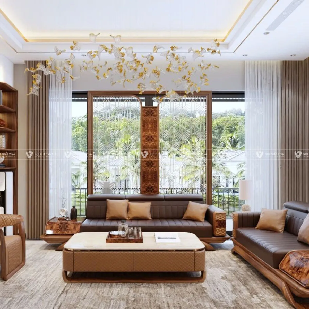 Báo giá 10+ bộ sofa gỗ óc chó hiện đại, cao cấp cho phòng khách Báo giá 10+ bộ sofa gỗ óc chó hiện đại, cao cấp cho phòng khách