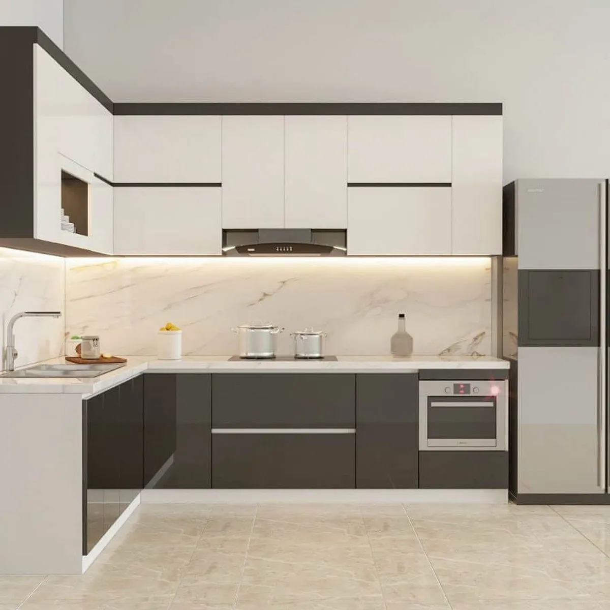 Báo giá tủ bếp gỗ MDF lõi xanh An Cường hiện đại, ưu đãi nhất Báo giá tủ bếp gỗ MDF lõi xanh An Cường hiện đại, ưu đãi nhất