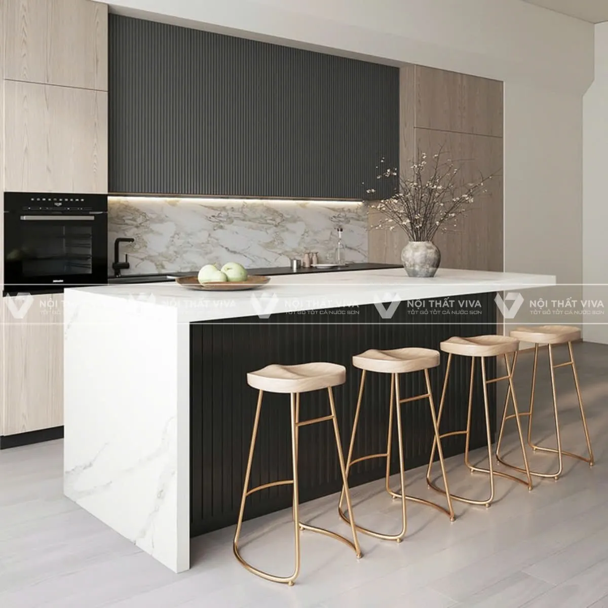 Báo giá tủ bếp gỗ MDF lõi xanh An Cường hiện đại, ưu đãi nhất Báo giá tủ bếp gỗ MDF lõi xanh An Cường hiện đại, ưu đãi nhất