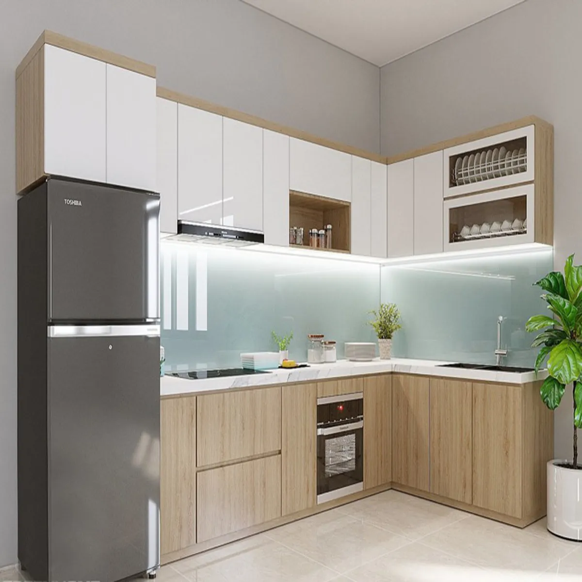 Báo giá tủ bếp gỗ MDF lõi xanh An Cường hiện đại, ưu đãi nhất Báo giá tủ bếp gỗ MDF lõi xanh An Cường hiện đại, ưu đãi nhất