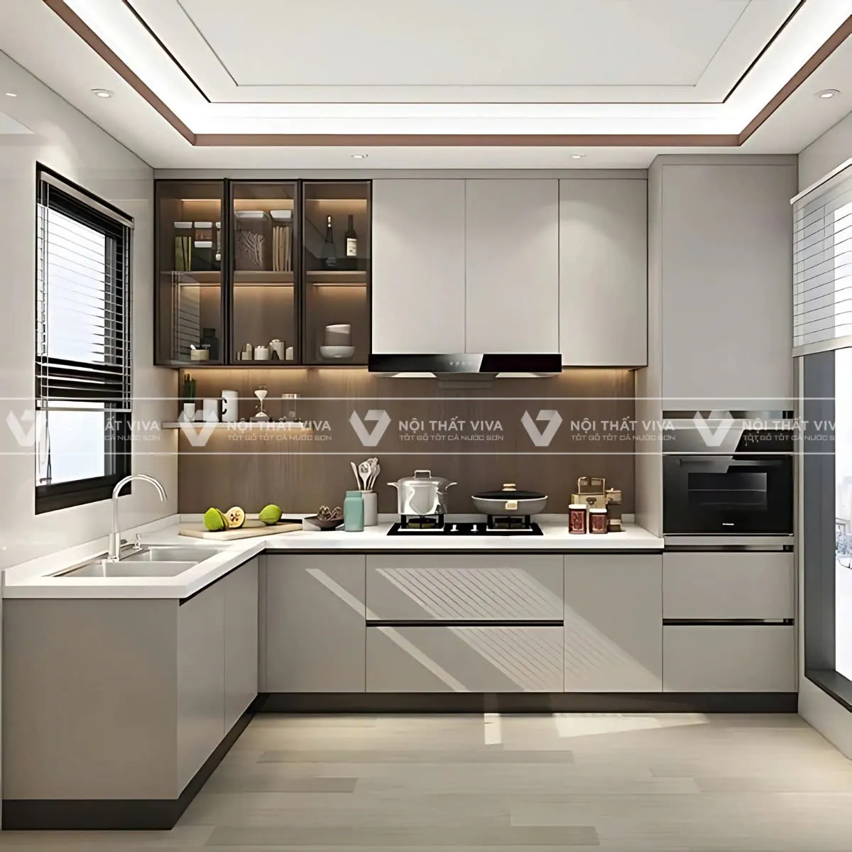 Báo giá tủ bếp gỗ MDF lõi xanh An Cường hiện đại, ưu đãi nhất Báo giá tủ bếp gỗ MDF lõi xanh An Cường hiện đại, ưu đãi nhất