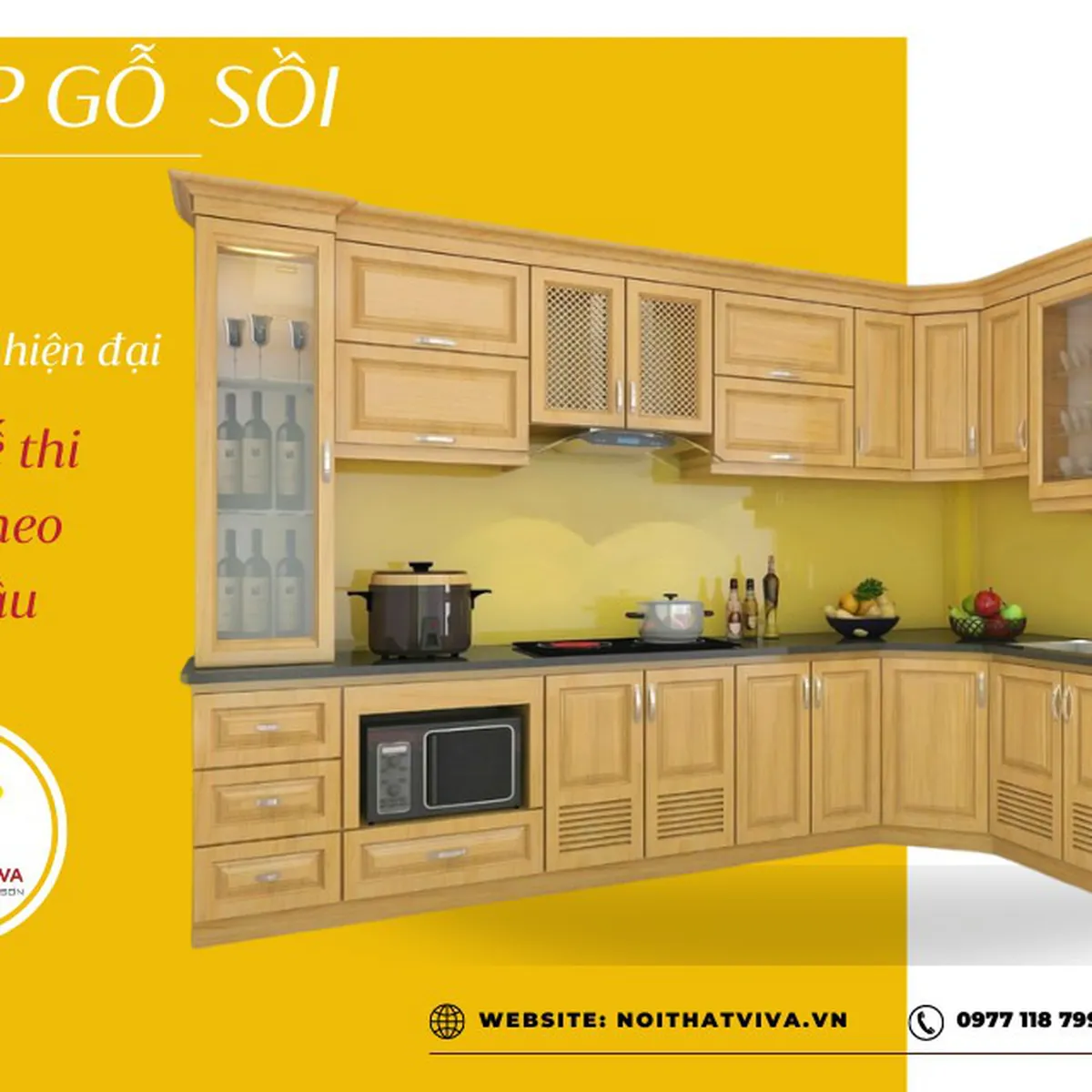 Báo giá tủ bếp gỗ sồi cao cấp, giá rẻ tại xưởng mộc TP.HCM 2025  Báo giá tủ bếp gỗ sồi cao cấp, giá rẻ tại xưởng mộc TP.HCM 2025