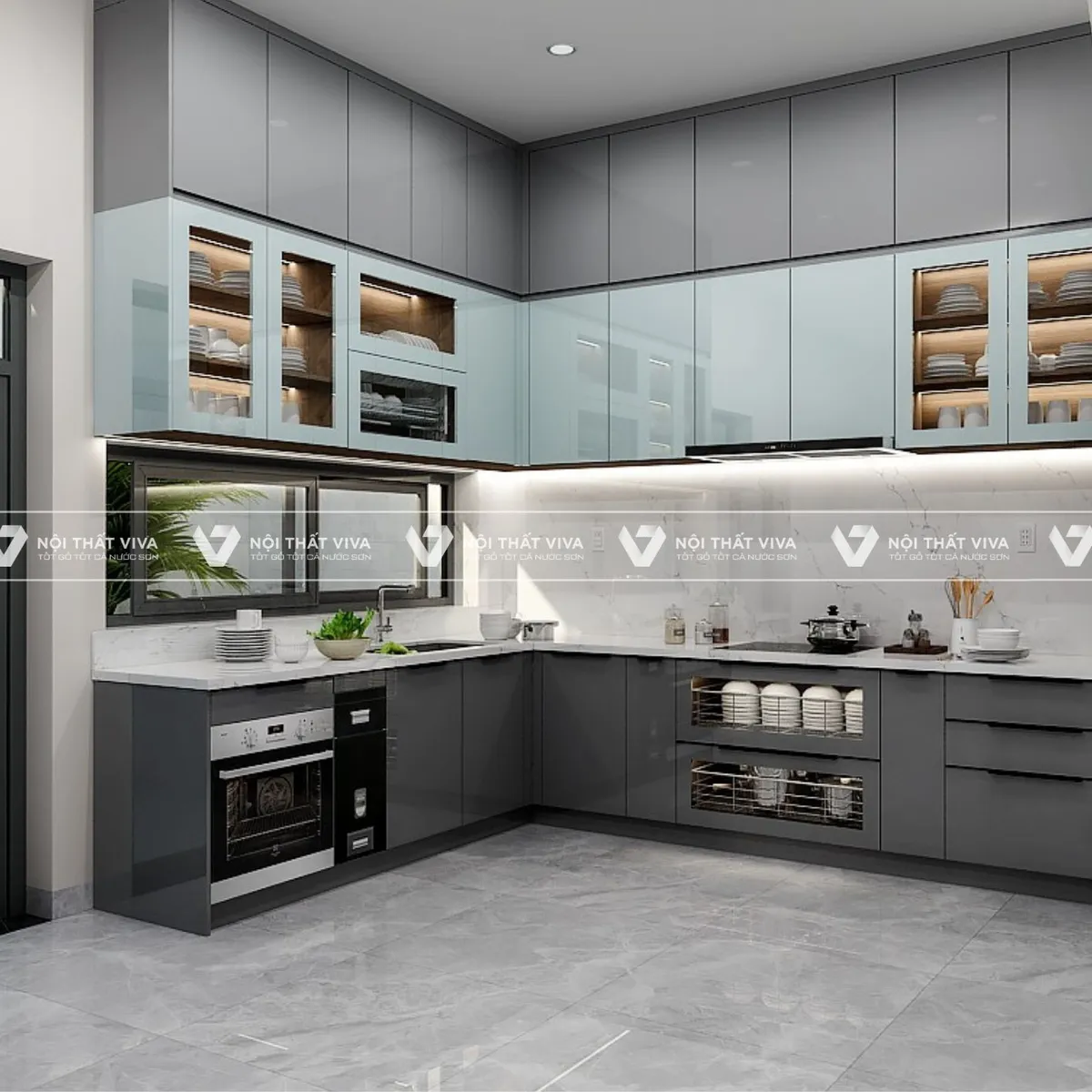 Báo giá tủ bếp MDF phủ Acrylic giá xưởng, kích thước chuẩn trọn gói Báo giá tủ bếp MDF phủ Acrylic giá xưởng, kích thước chuẩn trọn gói