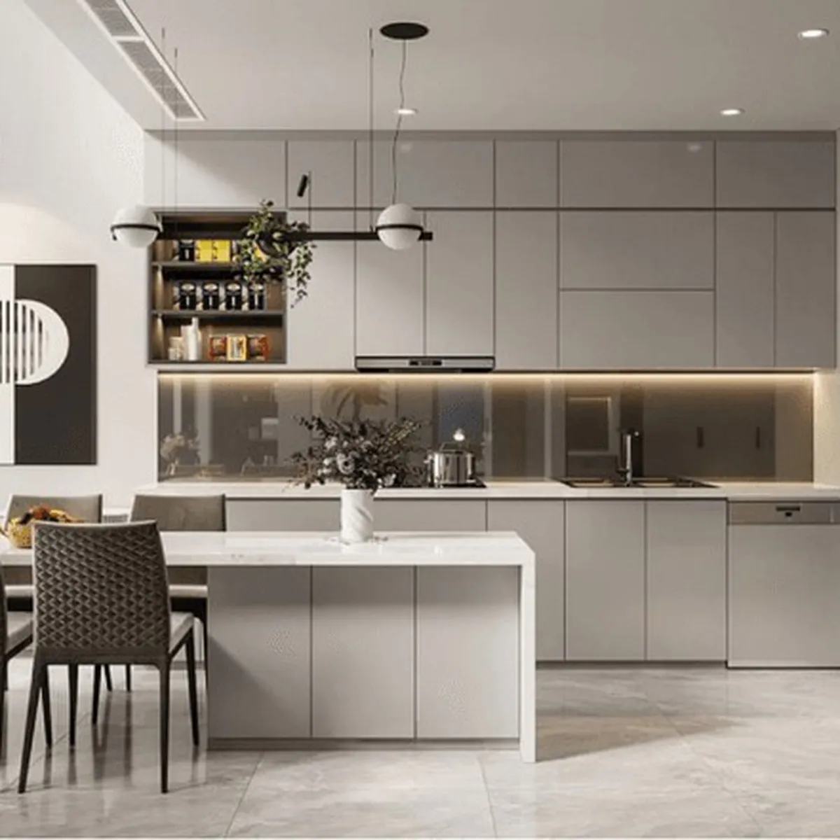 Báo giá tủ bếp MDF phủ Acrylic giá xưởng, kích thước chuẩn trọn gói Báo giá tủ bếp MDF phủ Acrylic giá xưởng, kích thước chuẩn trọn gói