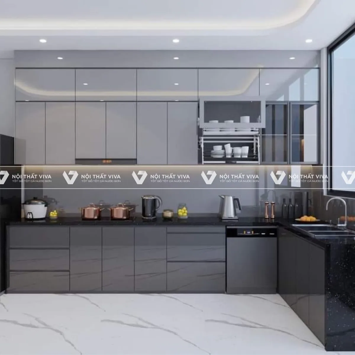 Báo giá tủ bếp MDF phủ Acrylic giá xưởng, kích thước chuẩn trọn gói Báo giá tủ bếp MDF phủ Acrylic giá xưởng, kích thước chuẩn trọn gói