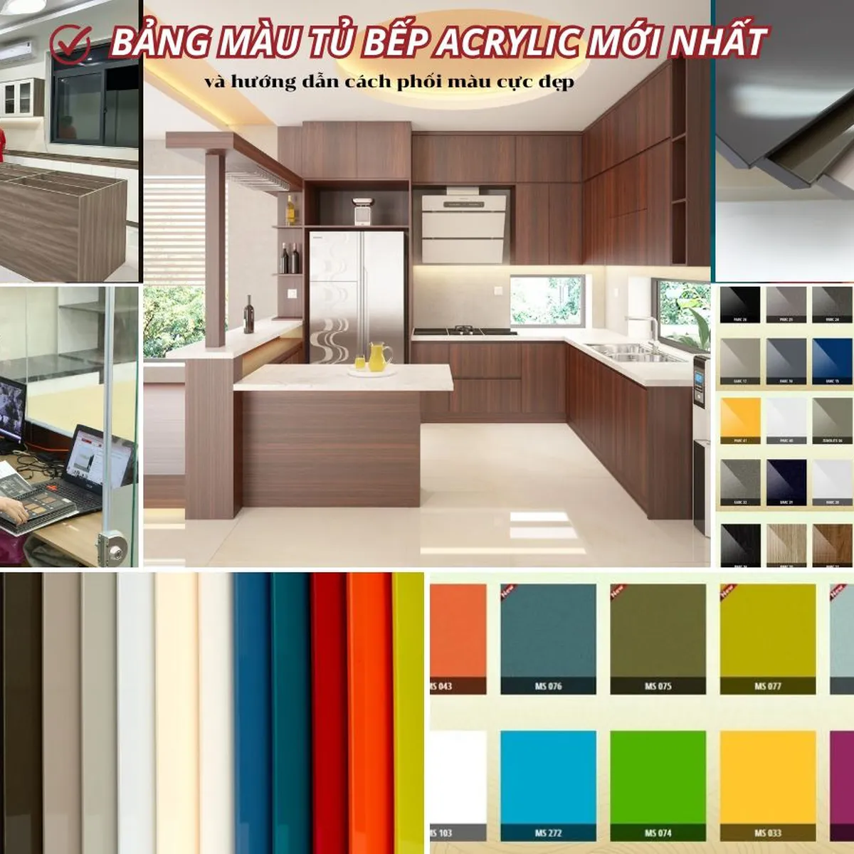 Báo giá tủ bếp MDF phủ Acrylic giá xưởng, kích thước chuẩn trọn gói Báo giá tủ bếp MDF phủ Acrylic giá xưởng, kích thước chuẩn trọn gói