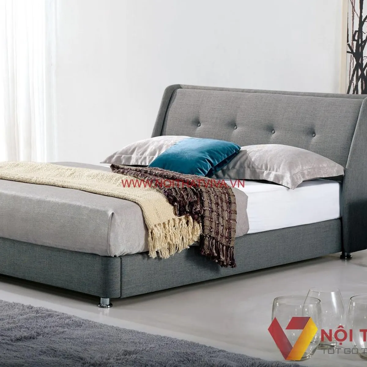 Bí quyết chọn giường ngủ bọc nỉ đẹp, bền, chuẩn phong cách hiện đại Bí quyết chọn giường ngủ bọc nỉ đẹp, bền, chuẩn phong cách hiện đại