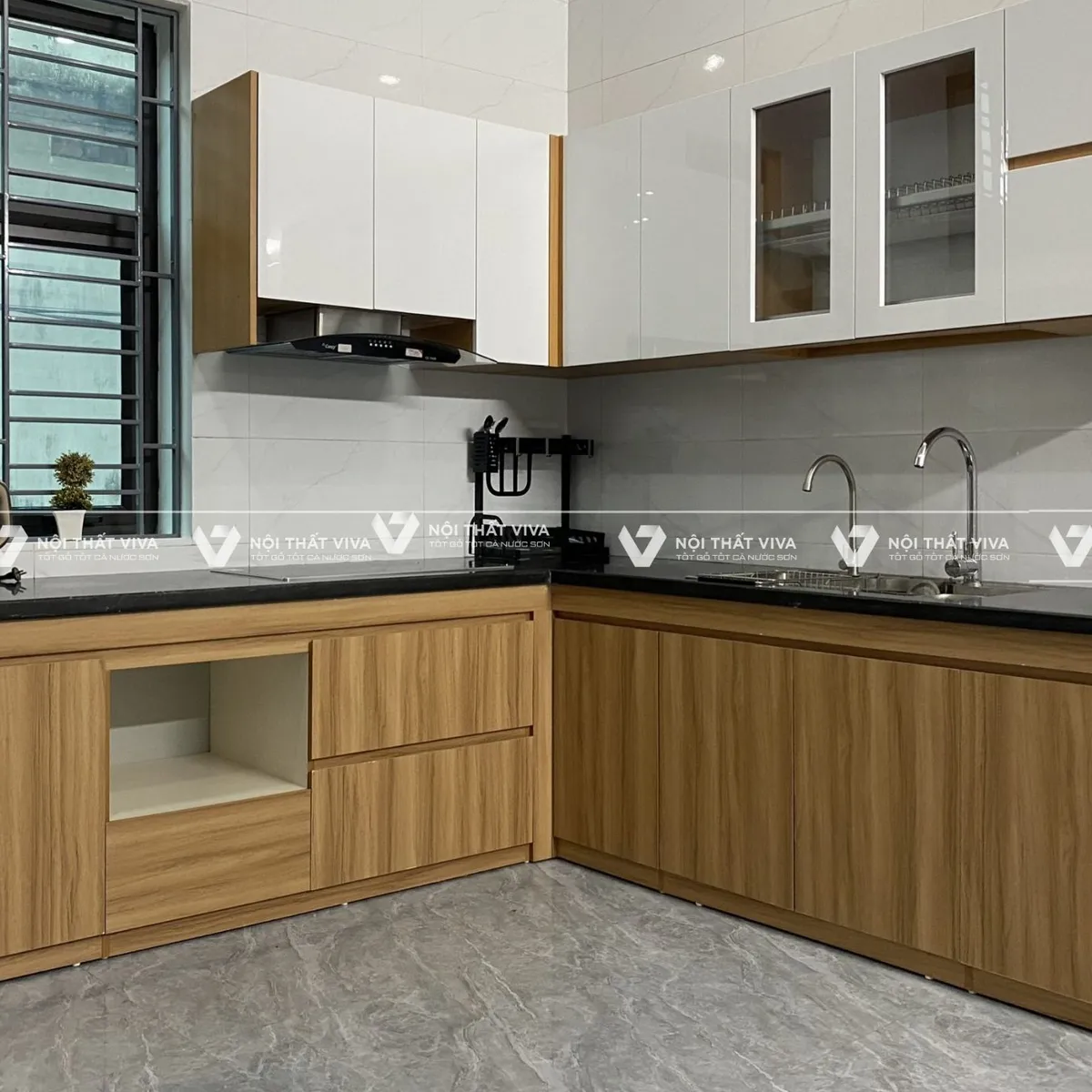 Bộ sưu tập 10 mẫu tủ bếp gỗ công nghiệp chữ L đẹp nhất 2025 Bộ sưu tập 10 mẫu tủ bếp gỗ công nghiệp chữ L đẹp nhất 2025