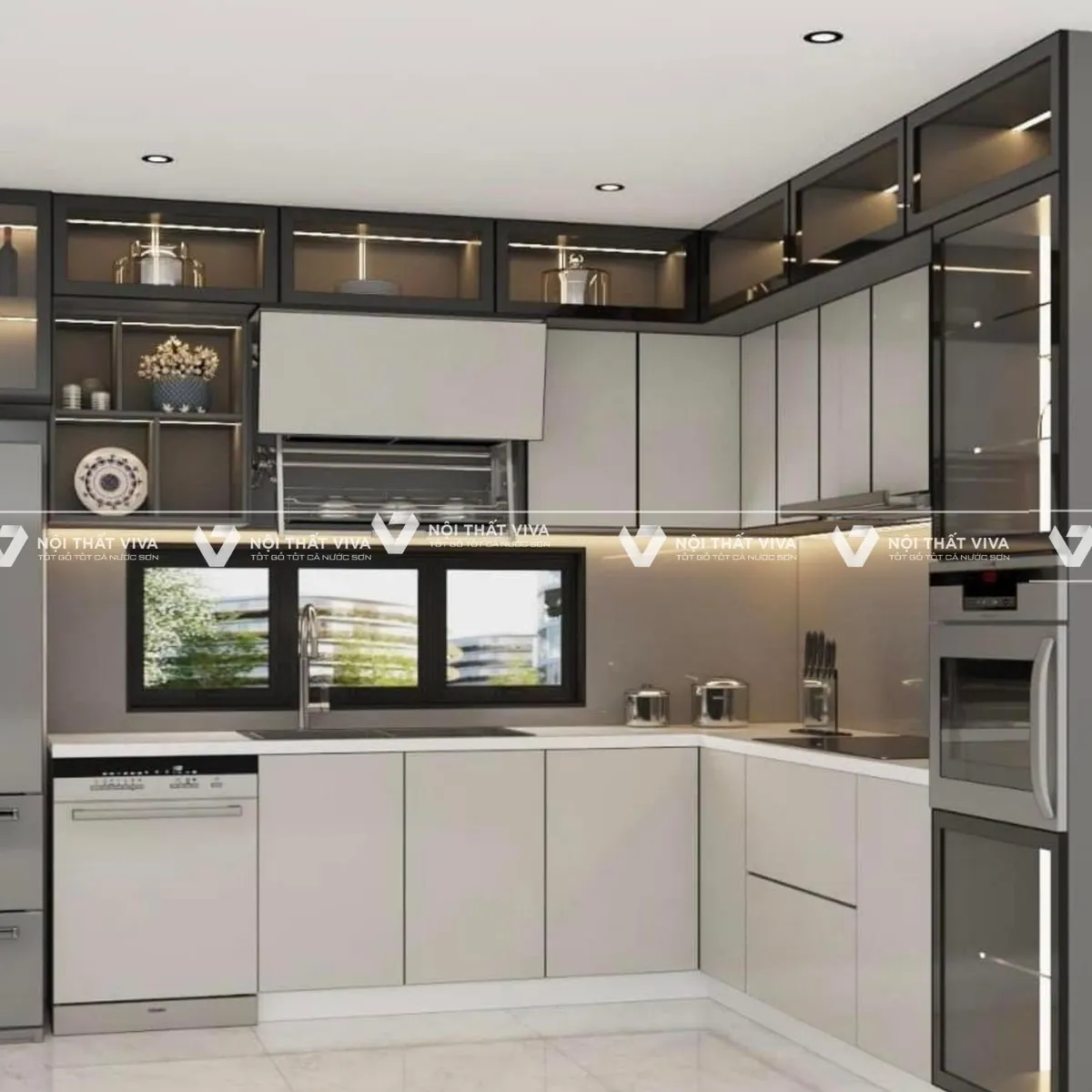 Bộ sưu tập 10 mẫu tủ bếp gỗ công nghiệp chữ L đẹp nhất 2025 Bộ sưu tập 10 mẫu tủ bếp gỗ công nghiệp chữ L đẹp nhất 2025