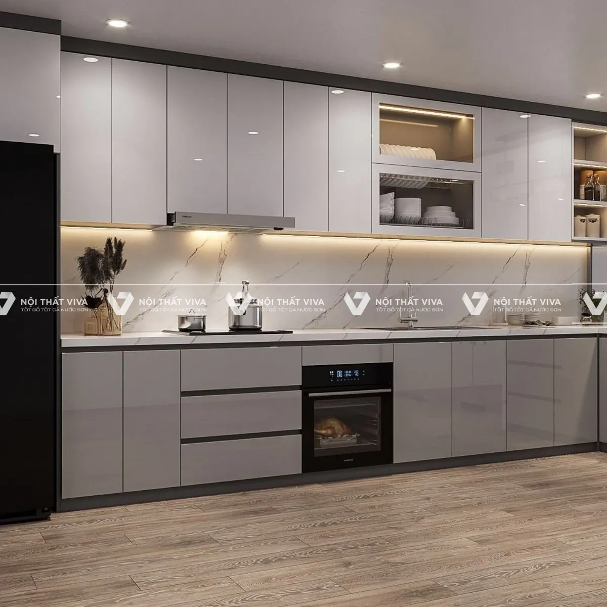 Bộ sưu tập 10 mẫu tủ bếp gỗ công nghiệp chữ L đẹp nhất 2025 Bộ sưu tập 10 mẫu tủ bếp gỗ công nghiệp chữ L đẹp nhất 2025