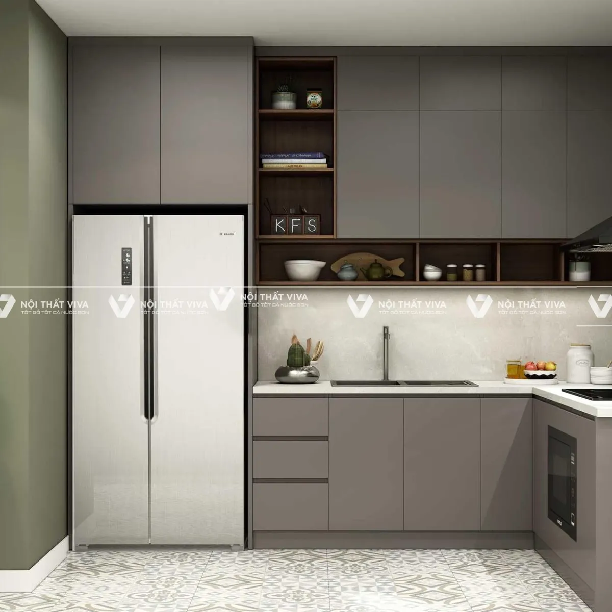 Bộ sưu tập 10 mẫu tủ bếp gỗ công nghiệp chữ L đẹp nhất 2025 Bộ sưu tập 10 mẫu tủ bếp gỗ công nghiệp chữ L đẹp nhất 2025