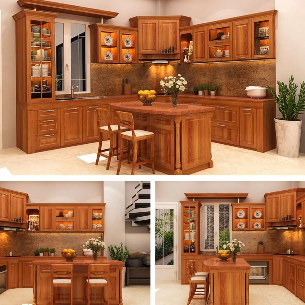 Bỏ Túi Những Điều Cần Biết Về Tủ Bếp Gỗ Gõ Đỏ Tân Cổ Điển Đẳng Cấp Bỏ Túi Những Điều Cần Biết Về Tủ Bếp Gỗ Gõ Đỏ Tân Cổ Điển Đẳng Cấp