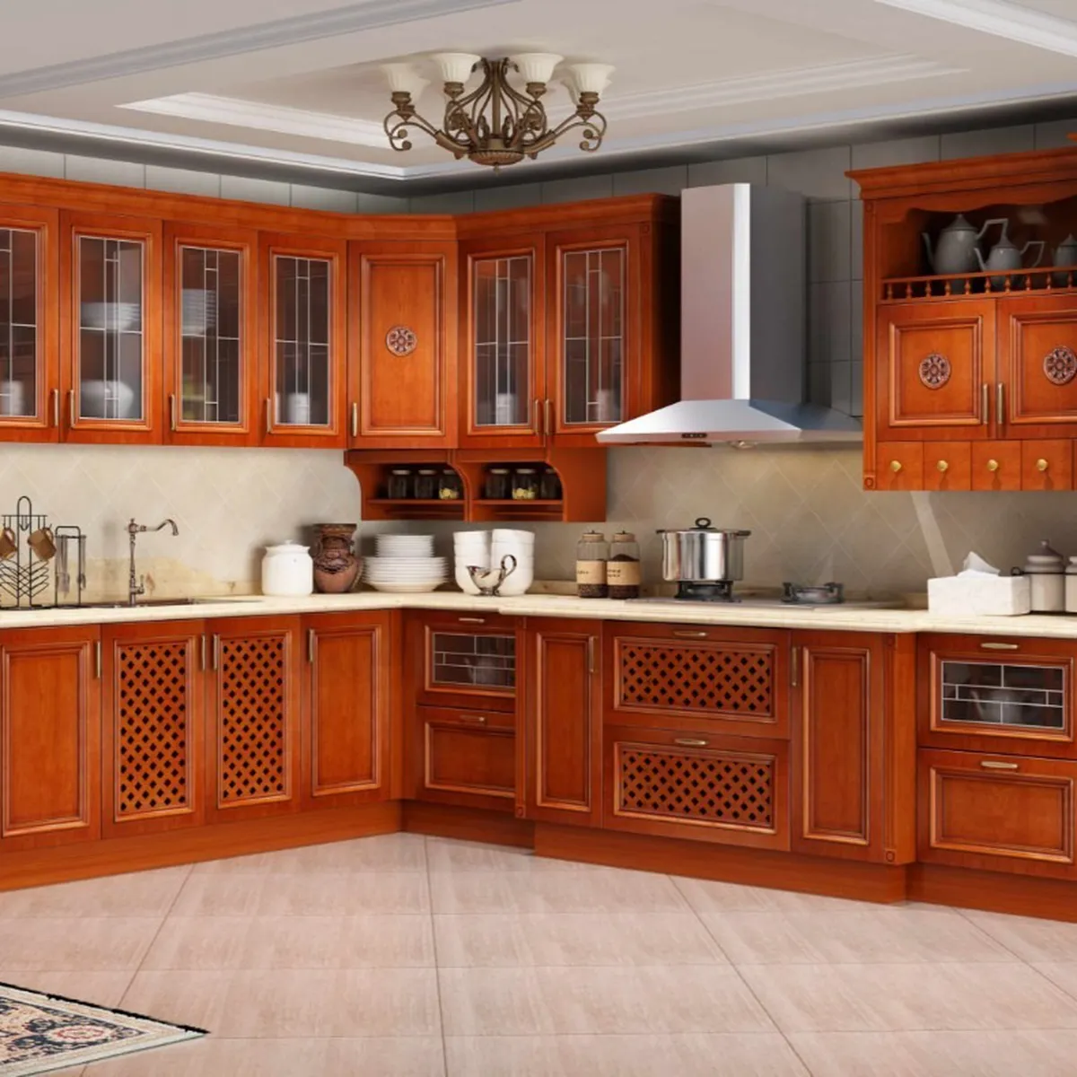 Bỏ Túi Những Điều Cần Biết Về Tủ Bếp Gỗ Gõ Đỏ Tân Cổ Điển Đẳng Cấp Bỏ Túi Những Điều Cần Biết Về Tủ Bếp Gỗ Gõ Đỏ Tân Cổ Điển Đẳng Cấp