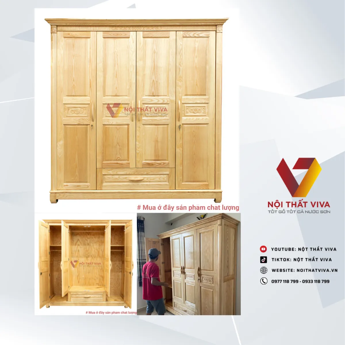 Giá tủ áo gỗ Sồi chi tiết các mẫu thiết kế sẵn và thiết kế riêng Giá tủ áo gỗ Sồi chi tiết các mẫu thiết kế sẵn và thiết kế riêng