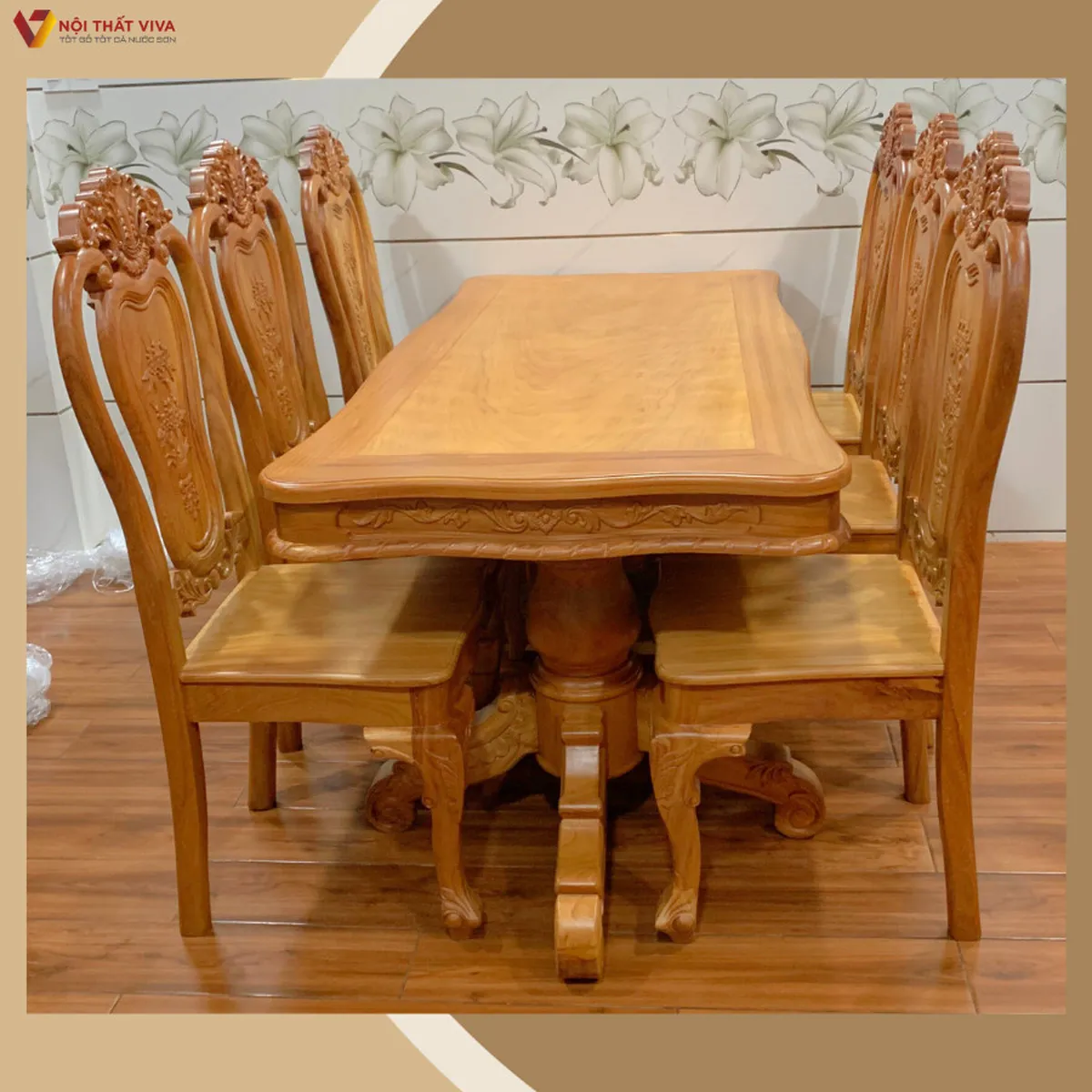 Giao Lắp Bàn Ghế Ăn Gỗ Gõ Đỏ Bánh Tây Chạm Cỗ Điển Chị Hằng - Tân Phú  Giao Lắp Bàn Ghế Ăn Gỗ Gõ Đỏ Bánh Tây Chạm Cỗ Điển Chị Hằng - Tân Phú