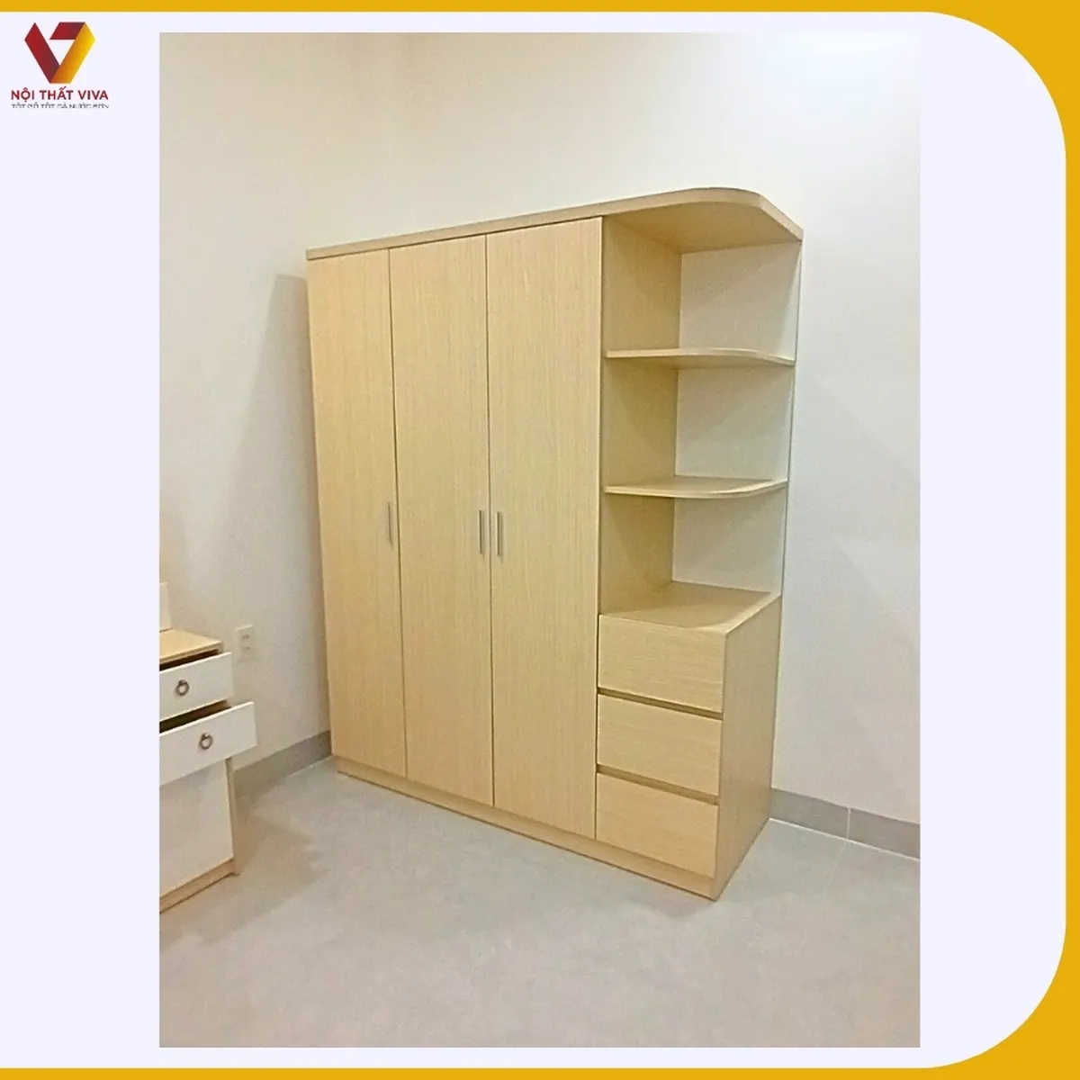 Giao Lắp Combo Nội Thất Phòng Ngủ Gỗ Công Nghiệp Màu Kem Sang Trọng Giao Lắp Combo Nội Thất Phòng Ngủ Gỗ Công Nghiệp Màu Kem Sang Trọng