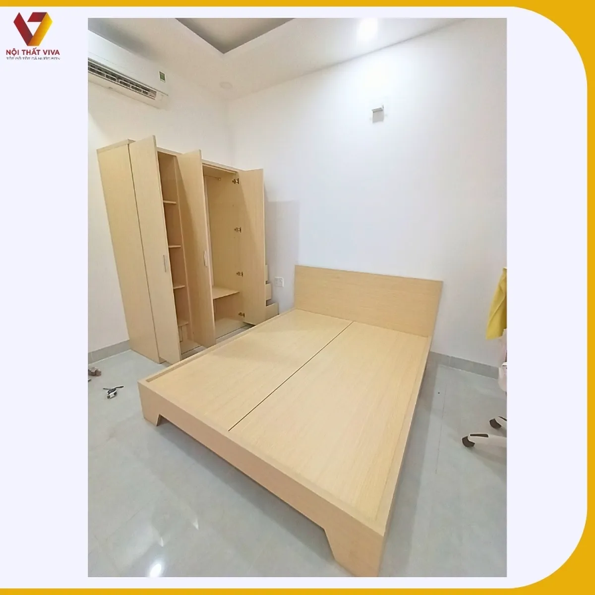 Giao Lắp Combo Nội Thất Phòng Ngủ Gỗ Công Nghiệp Màu Kem Sang Trọng Giao Lắp Combo Nội Thất Phòng Ngủ Gỗ Công Nghiệp Màu Kem Sang Trọng