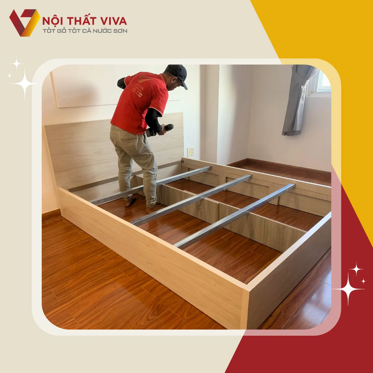 Giao Lắp Giường Ngủ Gỗ Melamine Giá Rẻ  Màu Sắc Hiện Đại Và Chất Lượng Giao Lắp Giường Ngủ Gỗ Melamine Giá Rẻ  Màu Sắc Hiện Đại Và Chất Lượng