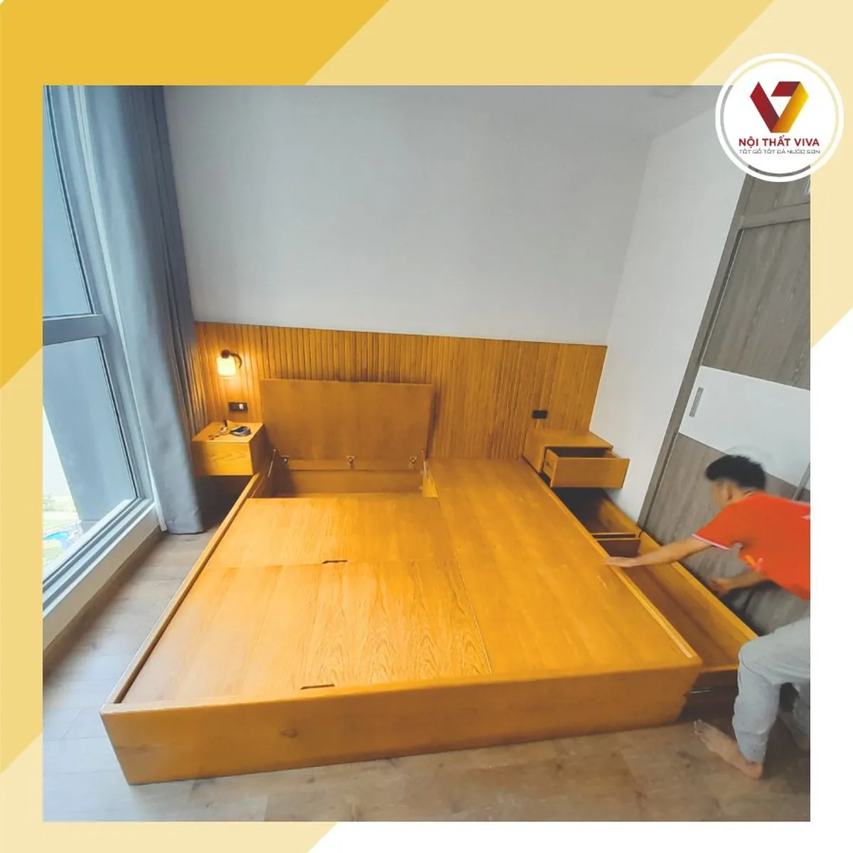 Giao Lắp Giường Ngủ Hiện Đại Kiểu Nhật Bằng Gỗ Sồi Tự Nhiên Sang Trọng Giao Lắp Giường Ngủ Hiện Đại Kiểu Nhật Bằng Gỗ Sồi Tự Nhiên Sang Trọng