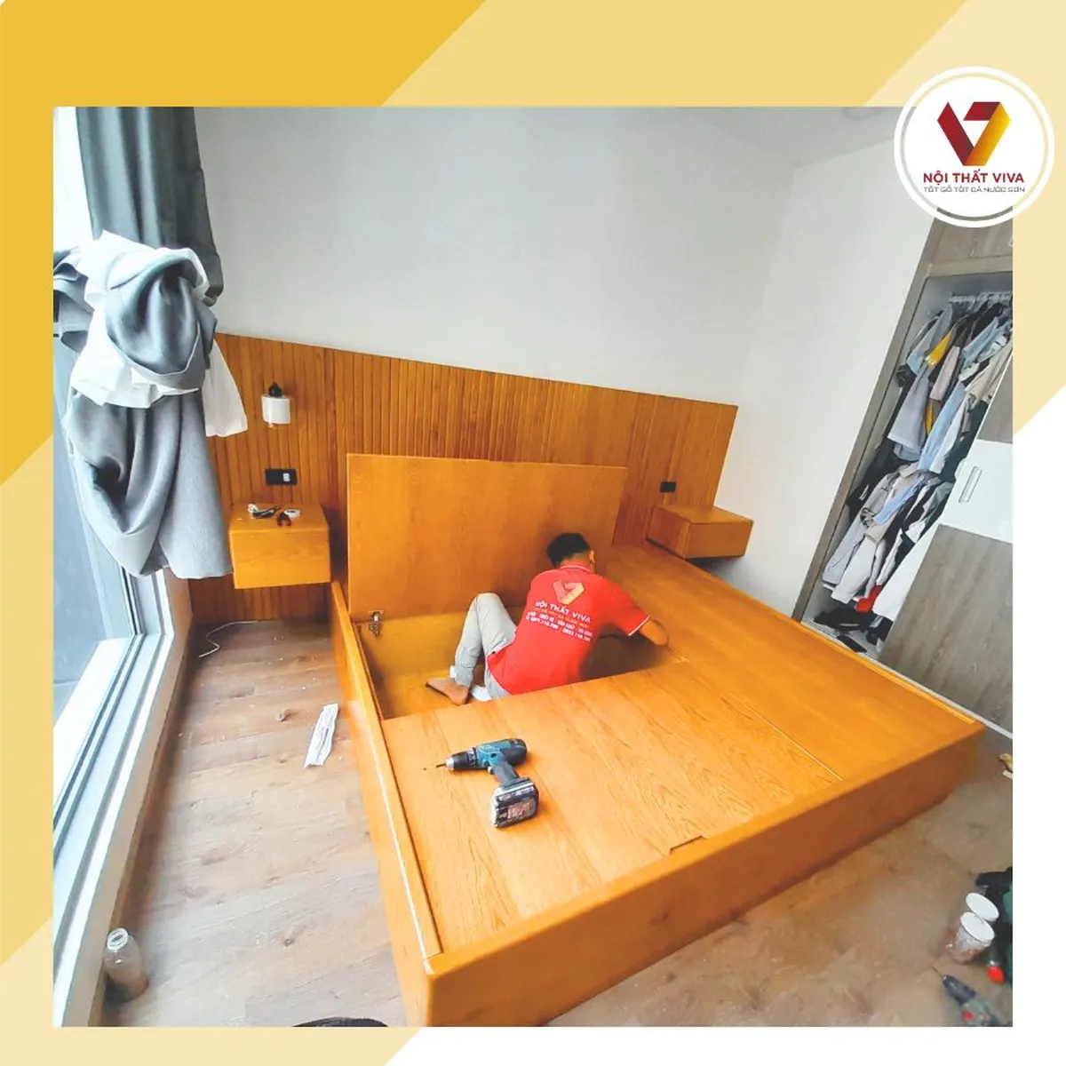 Giao Lắp Giường Ngủ Hiện Đại Kiểu Nhật Bằng Gỗ Sồi Tự Nhiên Sang Trọng Giao Lắp Giường Ngủ Hiện Đại Kiểu Nhật Bằng Gỗ Sồi Tự Nhiên Sang Trọng