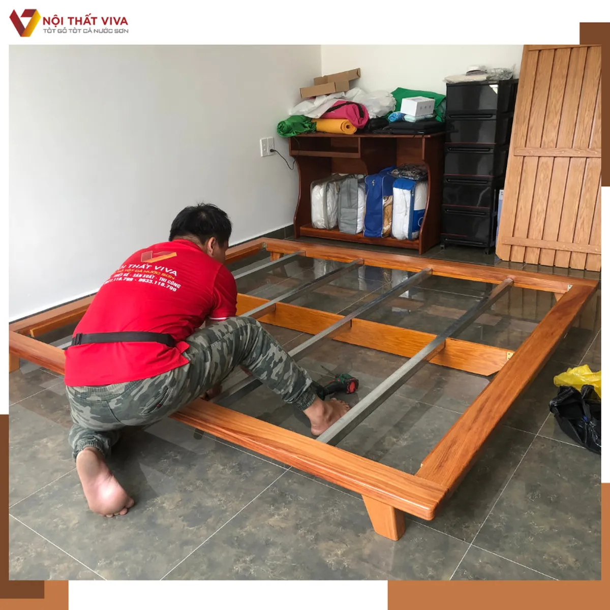 Giao Lắp Giường Ngủ Kiểu Nhật Gỗ Tự Nhiên Anh Toàn - Phú Nhuận Giao Lắp Giường Ngủ Kiểu Nhật Gỗ Tự Nhiên Anh Toàn - Phú Nhuận