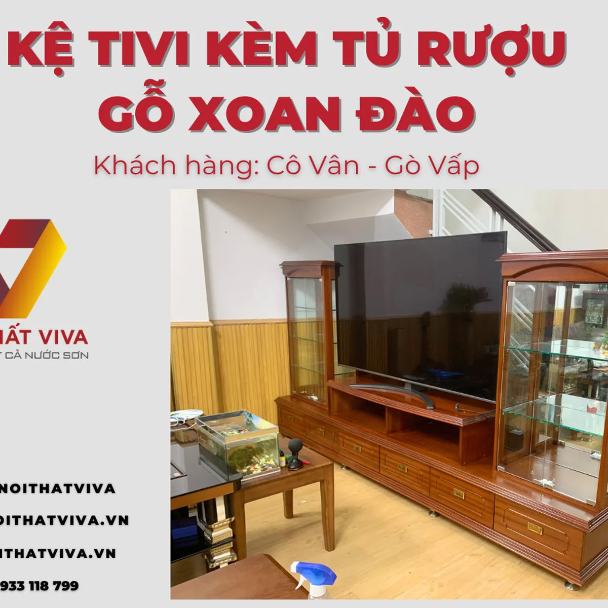 Giao Lắp Kệ Tivi Kèm Tủ Rượu Gỗ Xoan Đào Cao Cấp cô Vân - Gò Vấp Giao Lắp Kệ Tivi Kèm Tủ Rượu Gỗ Xoan Đào Cao Cấp cô Vân - Gò Vấp