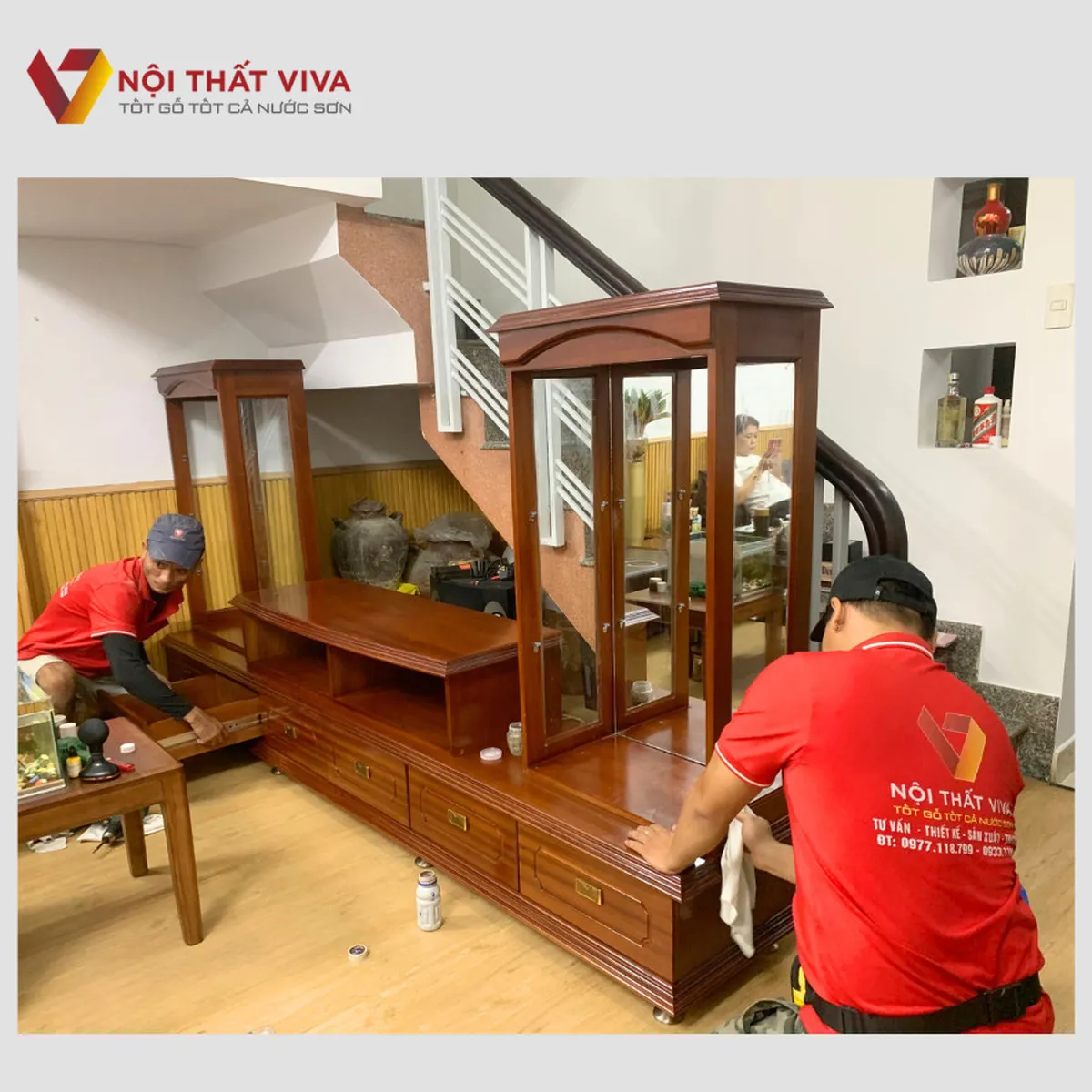 Giao Lắp Kệ Tivi Kèm Tủ Rượu Gỗ Xoan Đào Cao Cấp cô Vân - Gò Vấp Giao Lắp Kệ Tivi Kèm Tủ Rượu Gỗ Xoan Đào Cao Cấp cô Vân - Gò Vấp