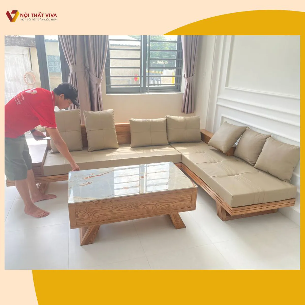 Giao Lắp Mẫu Ghế Sofa Gỗ Sồi Anh Tâm - Long An Sang Trọng Và Đẳng Cấp Giao Lắp Mẫu Ghế Sofa Gỗ Sồi Anh Tâm - Long An Sang Trọng Và Đẳng Cấp