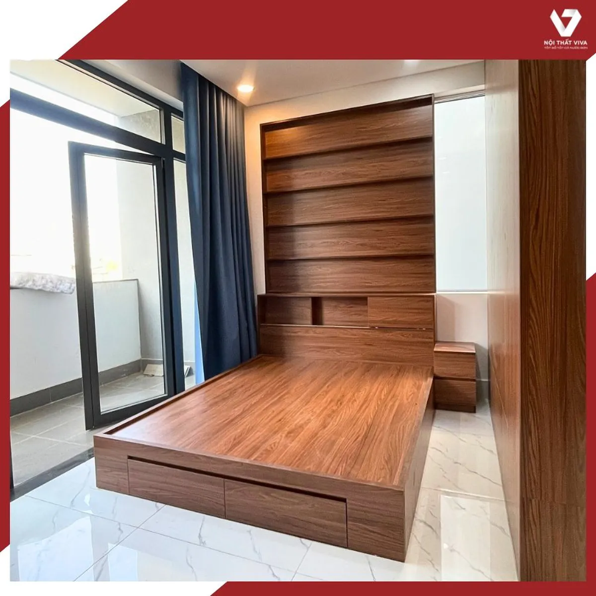 Giao Lắp Mẫu Thiết Kế Giường Ngủ Đẹp Kèm Kệ Sách Treo Tường Hiện Đại Giao Lắp Mẫu Thiết Kế Giường Ngủ Đẹp Kèm Kệ Sách Treo Tường Hiện Đại