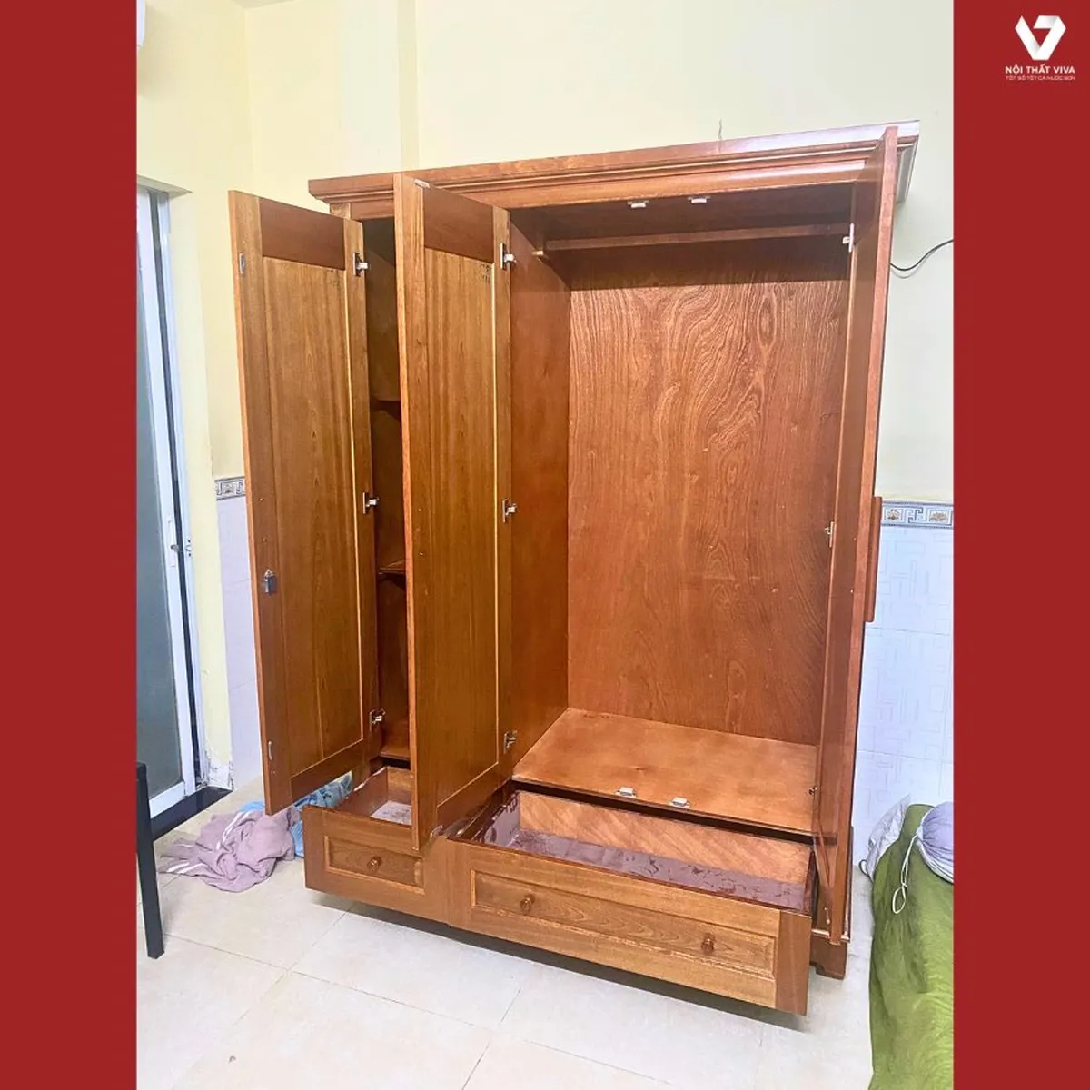 Giao Lắp Mẫu Tủ Quần Áo Gỗ Tự Nhiên - Sự Hòa Quyện Sang Trọng Giao Lắp Mẫu Tủ Quần Áo Gỗ Tự Nhiên - Sự Hòa Quyện Sang Trọng
