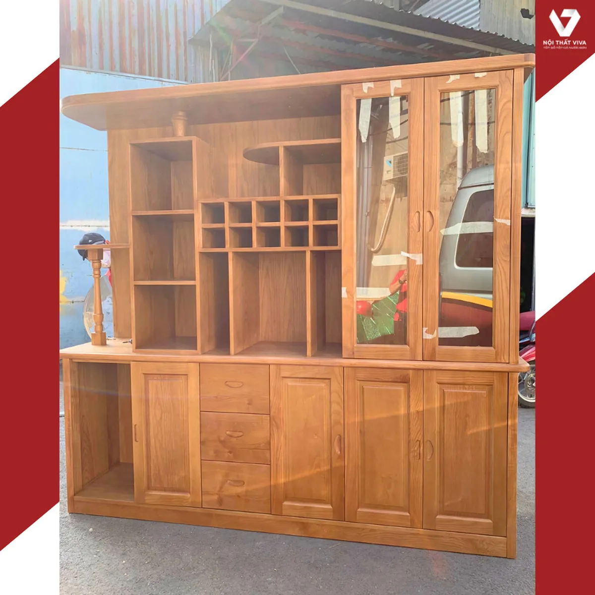 Giao Lắp Mẫu Tủ Rượu Gỗ Tự Nhiên Đẹp - Hoàn Hảo Cho Không Gian Sống  Giao Lắp Mẫu Tủ Rượu Gỗ Tự Nhiên Đẹp - Hoàn Hảo Cho Không Gian Sống