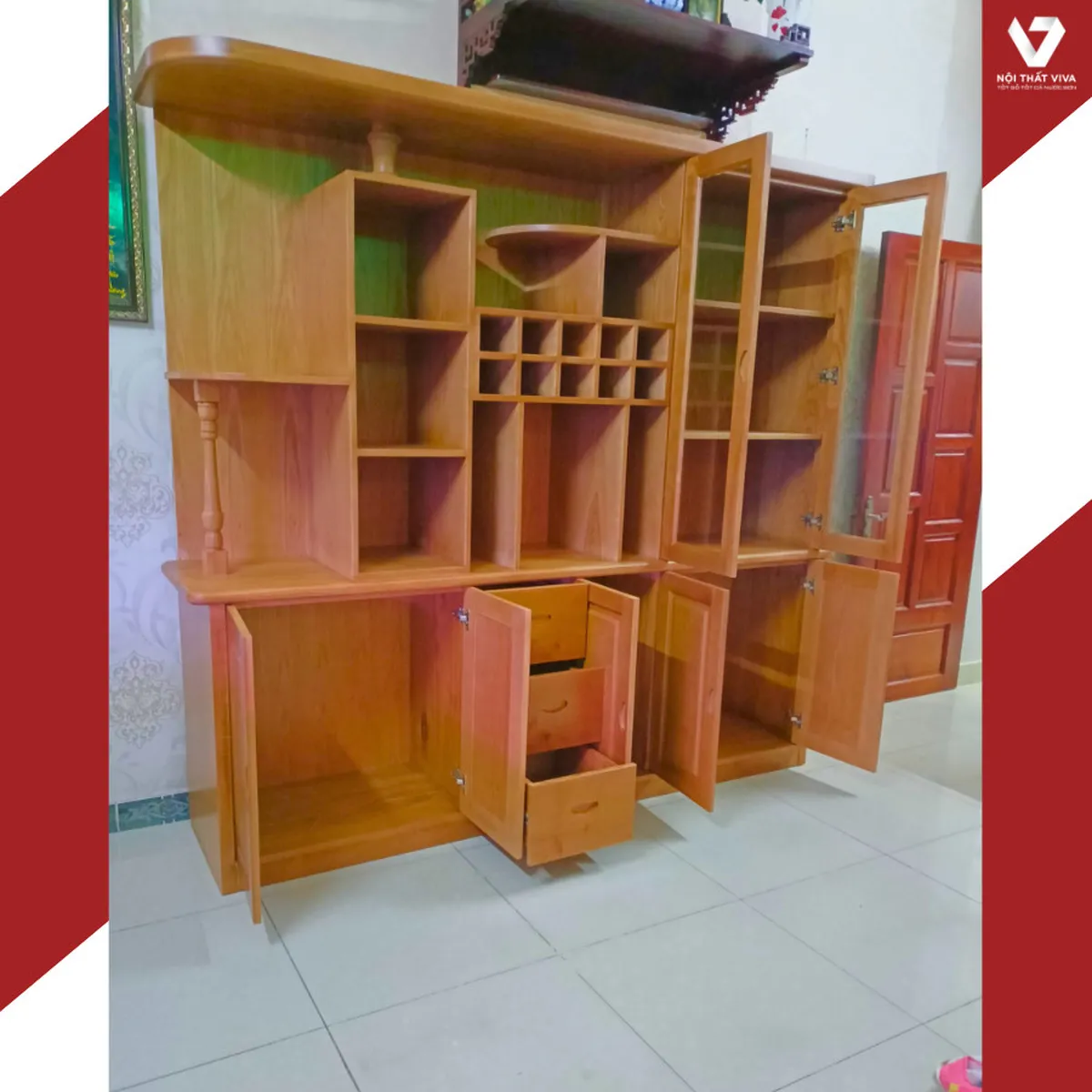 Giao Lắp Mẫu Tủ Rượu Gỗ Tự Nhiên Đẹp - Hoàn Hảo Cho Không Gian Sống  Giao Lắp Mẫu Tủ Rượu Gỗ Tự Nhiên Đẹp - Hoàn Hảo Cho Không Gian Sống