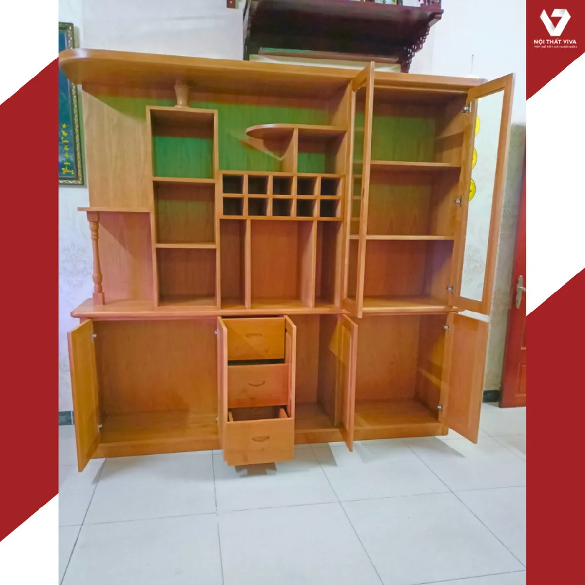 Giao Lắp Mẫu Tủ Rượu Gỗ Tự Nhiên Đẹp - Hoàn Hảo Cho Không Gian Sống  Giao Lắp Mẫu Tủ Rượu Gỗ Tự Nhiên Đẹp - Hoàn Hảo Cho Không Gian Sống