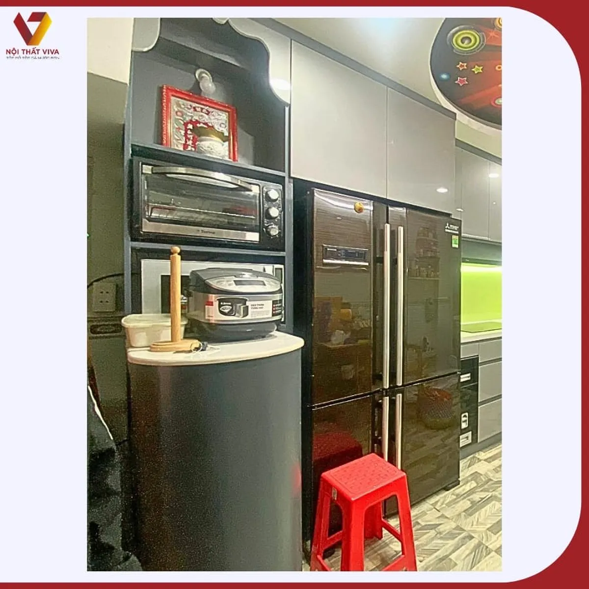 Giao Lắp Tủ Bếp Gỗ Lõi Xanh Chống Ẩm Cánh Phủ Acrylic Màu Xám Hiện Đại Giao Lắp Tủ Bếp Gỗ Lõi Xanh Chống Ẩm Cánh Phủ Acrylic Màu Xám Hiện Đại