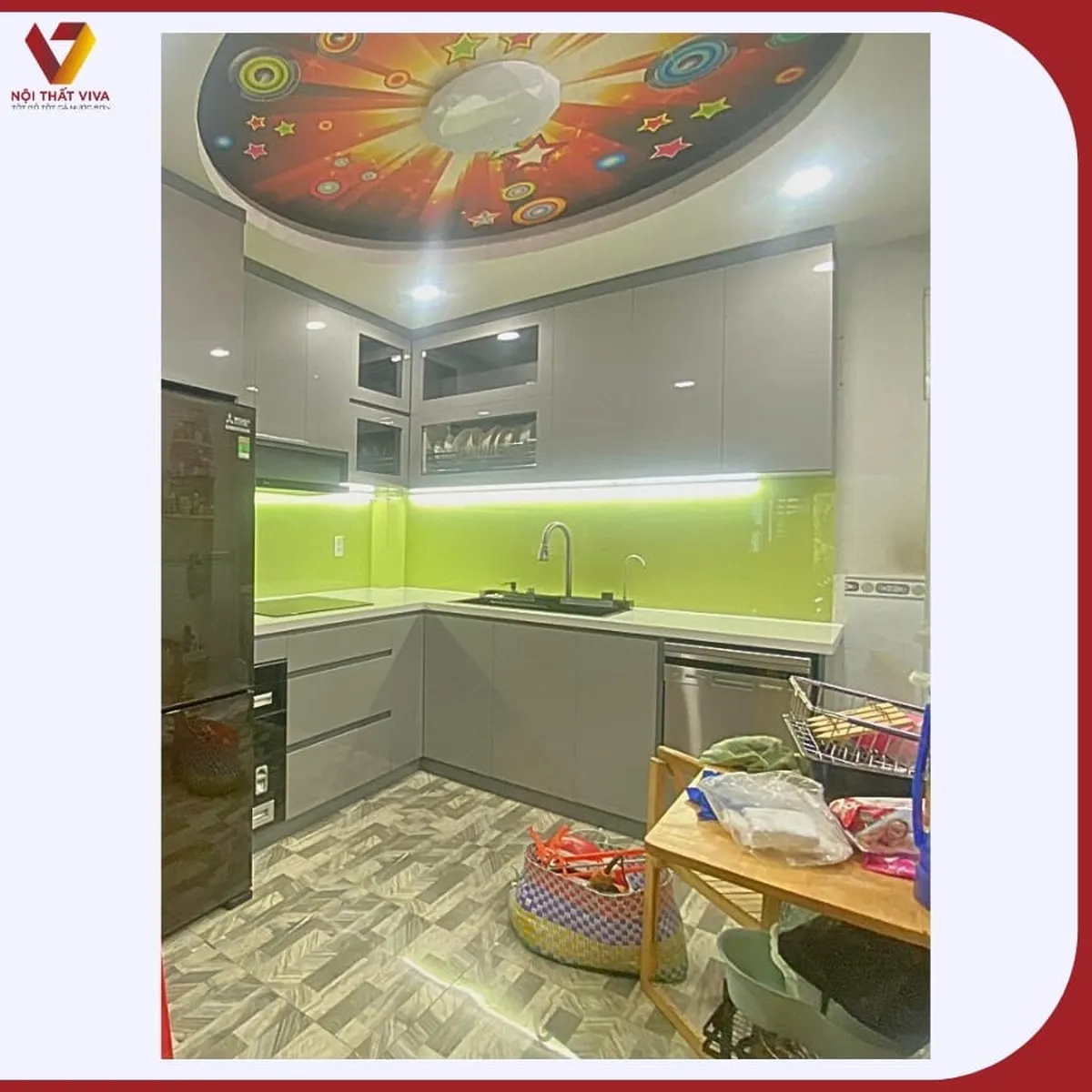 Giao Lắp Tủ Bếp Gỗ Lõi Xanh Chống Ẩm Cánh Phủ Acrylic Màu Xám Hiện Đại Giao Lắp Tủ Bếp Gỗ Lõi Xanh Chống Ẩm Cánh Phủ Acrylic Màu Xám Hiện Đại