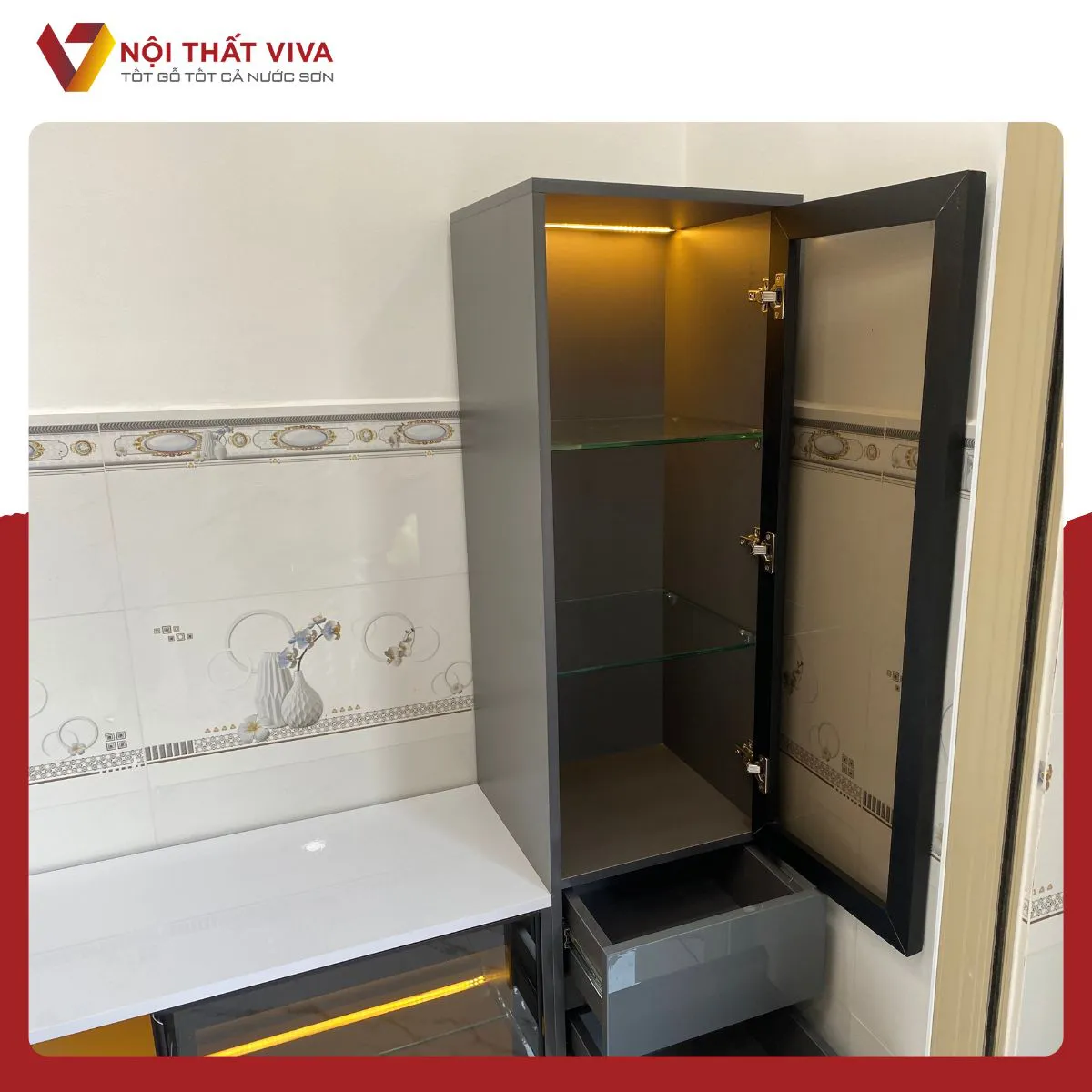 Giao Lắp Tủ Để Tivi Phòng Khách Đẹp: Khung Gỗ Acrylic Phối Cánh Kính Giao Lắp Tủ Để Tivi Phòng Khách Đẹp: Khung Gỗ Acrylic Phối Cánh Kính