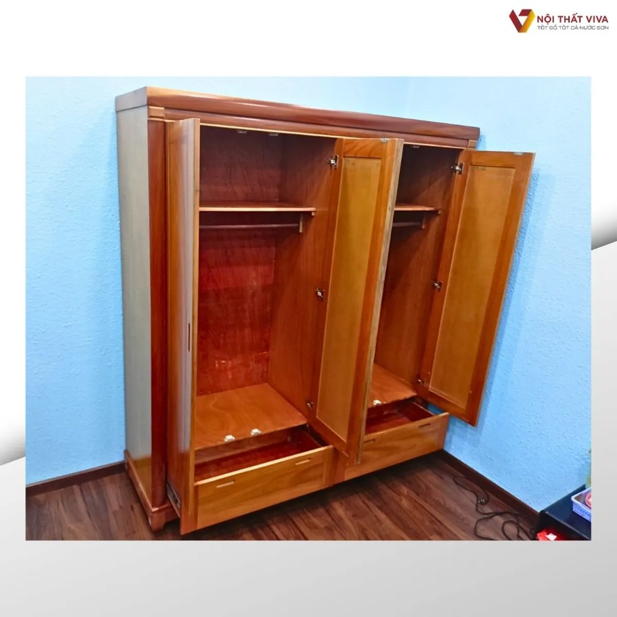 Giao Lắp Tủ Quần Áo Gỗ Gõ Đỏ 4 Cánh Và Giường Ngủ Gỗ Hương Xám Giao Lắp Tủ Quần Áo Gỗ Gõ Đỏ 4 Cánh Và Giường Ngủ Gỗ Hương Xám